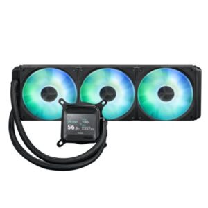 WC-ASPRIMELC360ARGBLCD.jpg Asus PRIME LC 360 ARGB LCD Liquid CPU Cooler, 360mm, Daisy-Chainable ARGB Fans, LCD Display w/ CPU & GPU Monitoring, Black