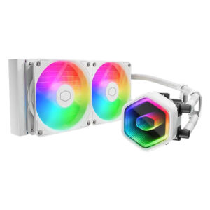 WC-CMML24C20ARGB-WH.jpg Cooler Master MasterLiquid 240 Core II 240mm ARGB Liquid CPU Cooler, Dual Chamber Pump w/ Infinity Mirror, White