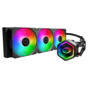 WC-CMML360C2ARGB.jpg Cooler Master MasterLiquid 360 Core II 360mm ARGB Liquid CPU Cooler, Dual Chamber Pump w/ Infinity Mirror, Black