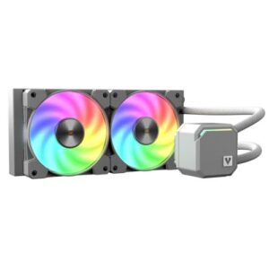 WC-VIDBIFROST240-WHT.jpg Vida BiFrost 240mm ARGB Liquid CPU Cooler, 2x ARGB PWM Fans, ARGB CPU Block, 250W TDP, White