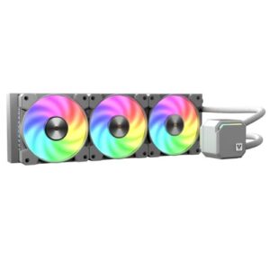 WC-VIDTRIFROST360-WHT.jpg Vida TriFrost 360mm ARGB Liquid CPU Cooler, 3x ARGB PWM Fans, ARGB CPU Block, 300W TDP, White