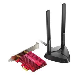 WL-PCIEXAX3000TP-BT5.jpg TP-LINK (Archer TX3000E) AX3000 (574+2402) Wireless Dual Band PCI Express Wi-Fi 6 Adapter, Bluetooth 5.0, WPA3, Magnetized Base