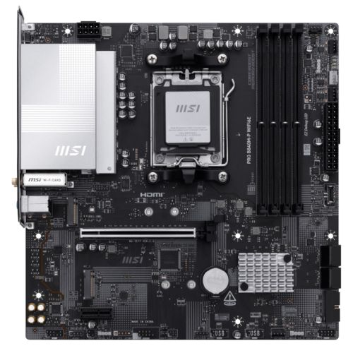 MSI PRO B840M-P WIFI6E, AMD B840, AM5, Micro ATX, 4 DDR5, HDMI, Wi-Fi 6E, 2.5G LAN, 2x M.2