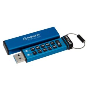 PEN-512KINGIKKP200.jpg Kingston 512B IronKey Keypad 200 Memory Pen, USB-A 3.2 Gen1, FIPS 140-3 w/ XTS-AES 256-bit Hardware Encryption, Alphanumeric PIN, R/W 280/200 MB/s