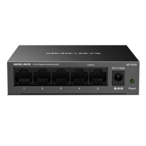 SWI-5MER1000-ST.jpg Mercusys (MS105GS) 5-Port Gigabit Unmanaged Desktop Switch, Steel Case