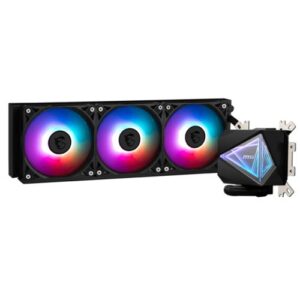 WC-MSI360CLI360.jpg MSI MAG CORELIQUID I360 360mm Liquid CPU Cooler, 3x ARGB PWM Fans, Dual-sided Infinite Mirror Cooling Block, Black
