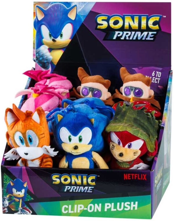 Sonic Clip On Plush Keyring Assorted