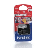 BROTHER BLACK ON WHITE 9MM TAPE