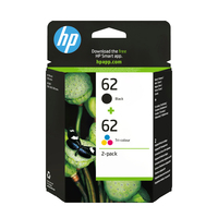 HP 62 2-PACK BLACK/TRI-COLOR ORIGINA