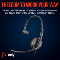 POLY BW3210 MONAURAL USB-C/A