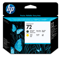 HP 72 MATTE BLACK AND YELLOW PRINTHE