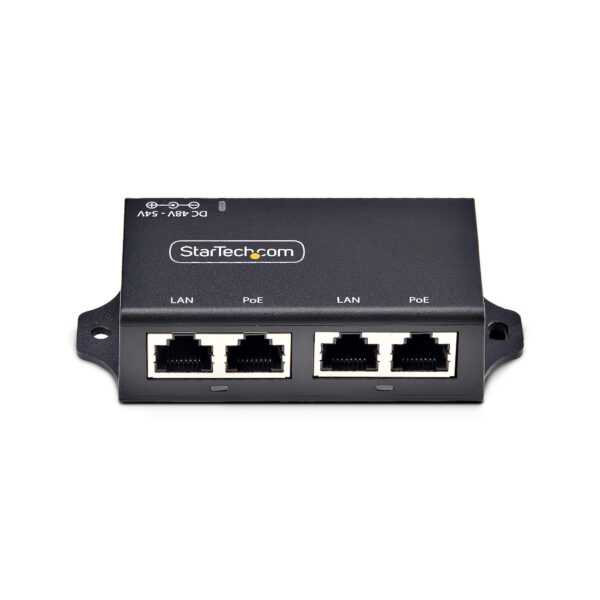 015990202a9c4e53ce14bf5f4d829f5fc78435cd.jpg StarTech.com 2-Port Gigabit Midspan PoE+ Injector, 10/100/1000Mbps, PoE+ (802.3af/at), 30W, 1Gbps Ethernet, Wall Mountable, Unmanaged Inline Power Over Ethernet