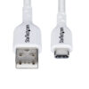 StarTech.com 3m (9.8ft) USB-A to USB-C Charging Cable, Charge & Sync, 3A, USB 2.0, TPE Jacket - White USB Charging Cord