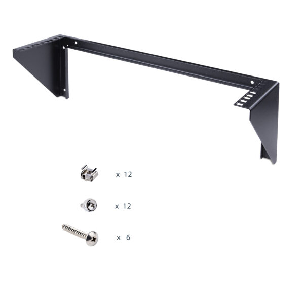 StarTech.com 3U 19” Wall Mount Vertical Rack Bracket, Wall Mount Patch Panel Bracket for Data/AV/IT/Computer Equipment, 3U Rack for Cabinet or Server Room, Supports 150lb (68kg) Capacity