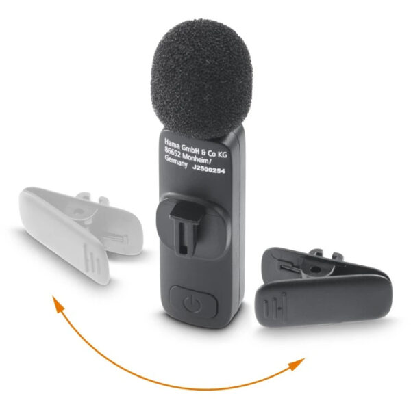 Hama Smart Wireless Black Lavalier/Lapel microphone