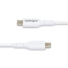 StarTech.com 3m (9.8ft) White USB-C Charging Cable, USB C Cable, USB 2.0 Type-C Laptop Charger Cord, 60W 3A Power Delivery, TPE Jacket, USB-C Data Transfer Cable, M/M
