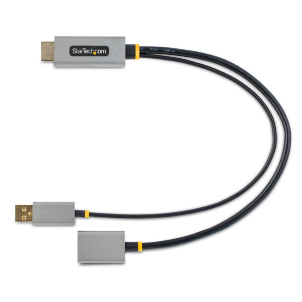 101424026_1351308494.jpg StarTech.com 1ft (30cm) HDMI to DisplayPort Adapter Cable, Active 4K 60Hz HDMI 2.0 to DP 1.2 Converter, HDR, USB Bus Powered, HDMI Source to DisplayPort Monitor for Laptops/PC