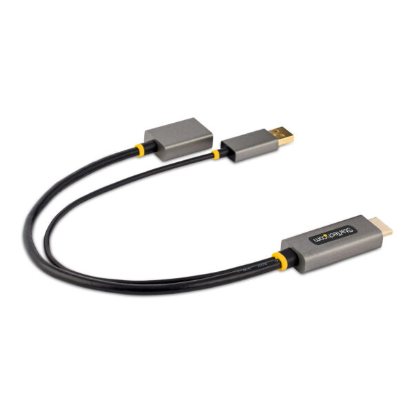 101424026_7629897729.jpg StarTech.com 1ft (30cm) HDMI to DisplayPort Adapter Cable, Active 4K 60Hz HDMI 2.0 to DP 1.2 Converter, HDR, USB Bus Powered, HDMI Source to DisplayPort Monitor for Laptops/PC