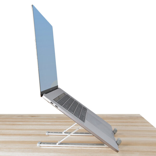 101932214_8328703455.jpg StarTech.com Foldable Laptop Riser Stand, Portable Height Adjustable Ergonomic Laptop Stand, Ventilated Aluminum Frame Supports 22lb (10Kg), Tilt/Raised/Angled Laptop/Tablet Stand, Collapsible Design