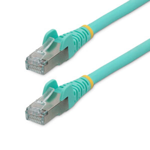 101932759_9062732889.jpg StarTech.com 1.5m CAT6a Ethernet Cable - Aqua - Low Smoke Zero Halogen (LSZH) - 10GbE 500MHz 100W PoE++ Snagless RJ-45 w/Strain Reliefs S/FTP Network Patch Cord