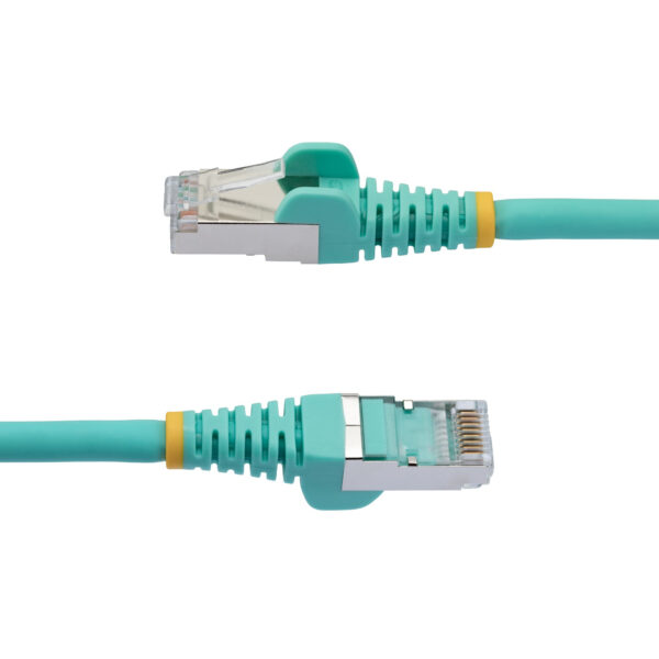 101932760_4904578408.jpg StarTech.com 3m CAT6a Ethernet Cable - Aqua - Low Smoke Zero Halogen (LSZH) - 10GbE 500MHz 100W PoE++ Snagless RJ-45 w/Strain Reliefs S/FTP Network Patch Cord