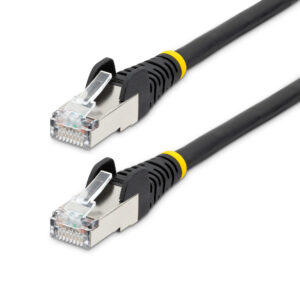 101932767_4390155882.jpg StarTech.com 1m CAT6a Ethernet Cable - Black - Low Smoke Zero Halogen (LSZH) - 10GbE 500MHz 100W PoE++ Snagless RJ-45 w/Strain Reliefs S/FTP Network Patch Cord