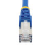 StarTech.com 1m CAT6a Ethernet Cable - Blue - Low Smoke Zero Halogen (LSZH) - 10GbE 500MHz 100W PoE++ Snagless RJ-45 w/Strain Reliefs S/FTP Network Patch Cord
