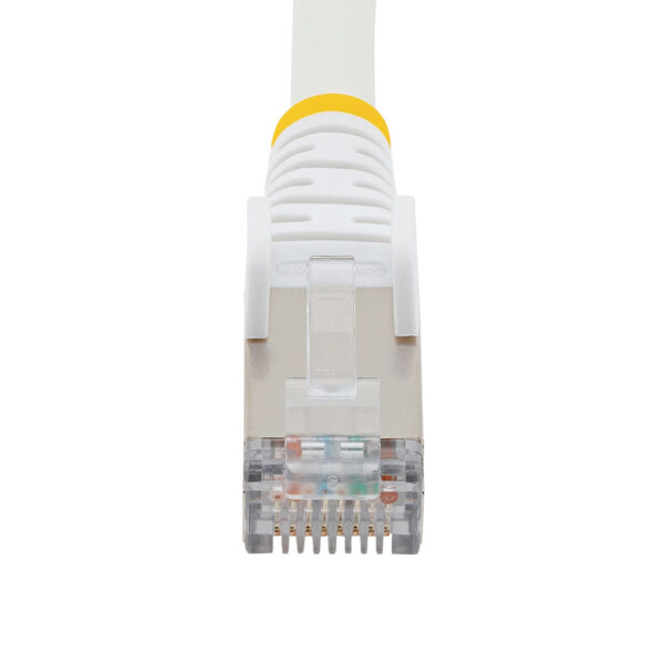 StarTech.com 1.5m CAT6a Ethernet Cable - White - Low Smoke Zero Halogen (LSZH) - 10GbE 500MHz 100W PoE++ Snagless RJ-45 w/Strain Reliefs S/FTP Network Patch Cord
