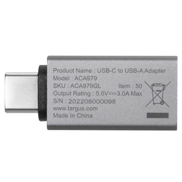Targus ACA979GL cable gender changer Silver
