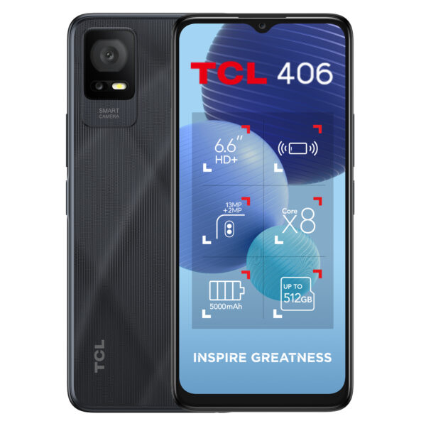 TCL 40 406 16.7 cm (6.56") Dual SIM Android 13 4G USB Type-C 3 GB 32 GB 5000 mAh Grey