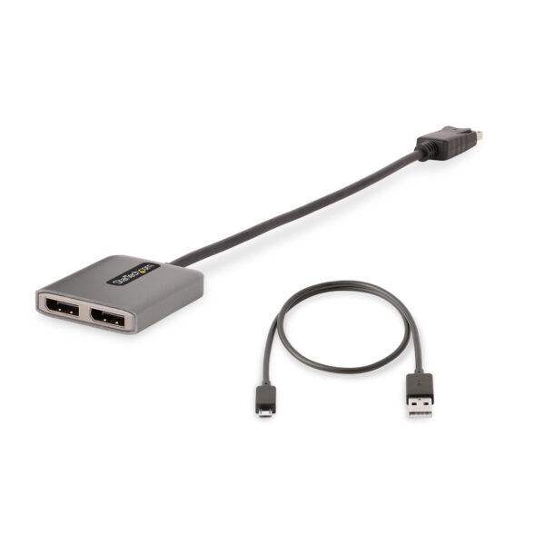 108425385_2273606267.jpg StarTech.com 2-Port DisplayPort MST Hub, Dual 4K 60Hz, DP to 2x DisplayPort Monitor Adapter, DP 1.4 Multi-Monitor Video Adapter, 1ft (30cm) Built-in Cable, USB Powered, Windows Only