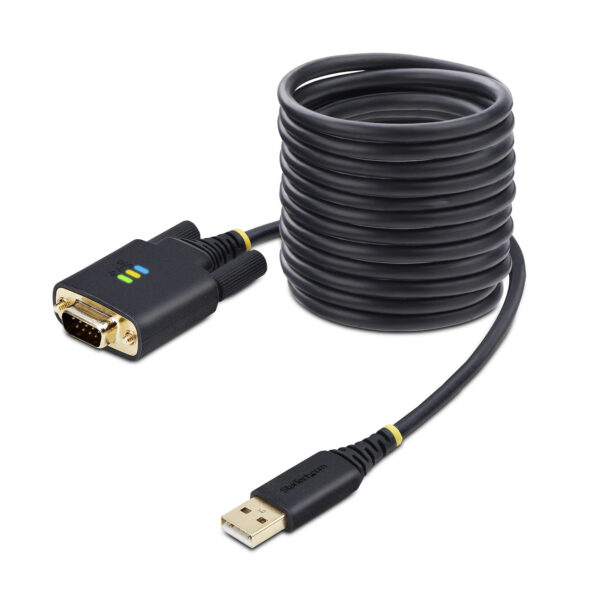 10c87a0c4c301f59be6b97b47abe0f04.jpg StarTech.com 10ft (3m) USB to Serial Adapter Cable, COM Retention, Interchangeable Screws/Nuts, USB-A to DB9 RS232, FTDI IC, ESD Protection, Windows/macOS/Linux