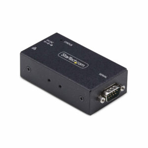 StarTech.com 1-Port Serial to Ethernet Adapter, IP Serial Device Server For Remote RS232 Devices, Wall/DIN Rail Mountable, Metal Housing, RJ45 LAN to DB9 Serial Converter
