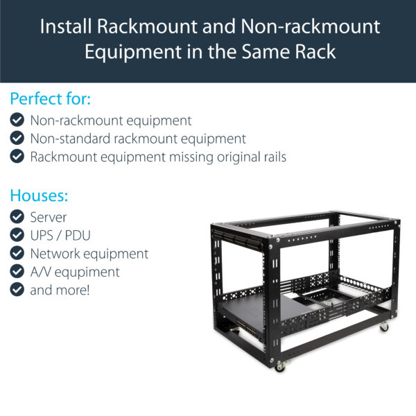 StarTech.com 2U Fixed 19" Adjustable Depth Universal Server Rack Rails