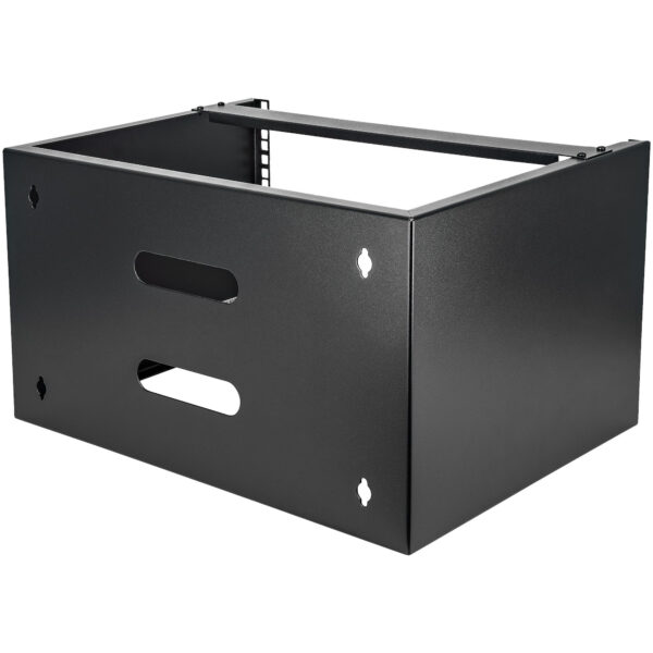 1261808_3073583496.jpg StarTech.com 6U Wall Mount Network Rack - 14 Inch Deep (Low Profile) - 19" Patch Panel Bracket for Shallow Server and IT Equipment, Network Switches - 44lbs/20kg Weight Capacity, Black