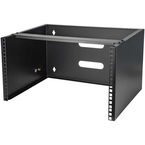 1261808_4701726060.jpg StarTech.com 6U Wall Mount Network Rack - 14 Inch Deep (Low Profile) - 19" Patch Panel Bracket for Shallow Server and IT Equipment, Network Switches - 44lbs/20kg Weight Capacity, Black
