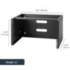 1261808_5716834312.jpg StarTech.com 6U Wall Mount Network Rack - 14 Inch Deep (Low Profile) - 19" Patch Panel Bracket for Shallow Server and IT Equipment, Network Switches - 44lbs/20kg Weight Capacity, Black