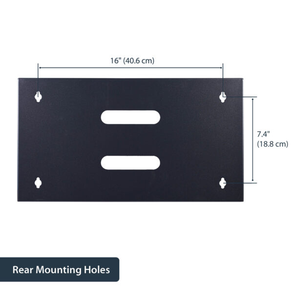 1261808_9915713259.jpg StarTech.com 6U Wall Mount Network Rack - 14 Inch Deep (Low Profile) - 19" Patch Panel Bracket for Shallow Server and IT Equipment, Network Switches - 44lbs/20kg Weight Capacity, Black