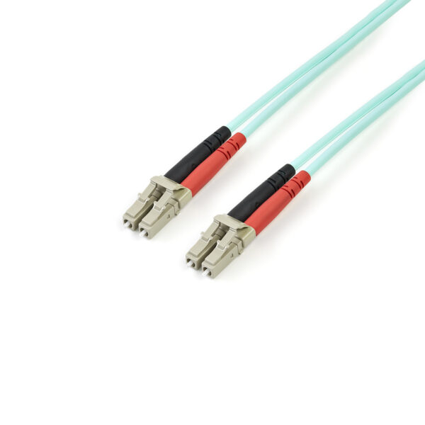 1413447_7793442222.jpg StarTech.com 3m (10ft) LC/UPC to LC/UPC OM4 Multimode Fiber Optic Cable, 50/125µm LOMMF/VCSEL Zipcord Fiber, 100G, Low Insertion Loss - LSZH Fiber Jumper Cord