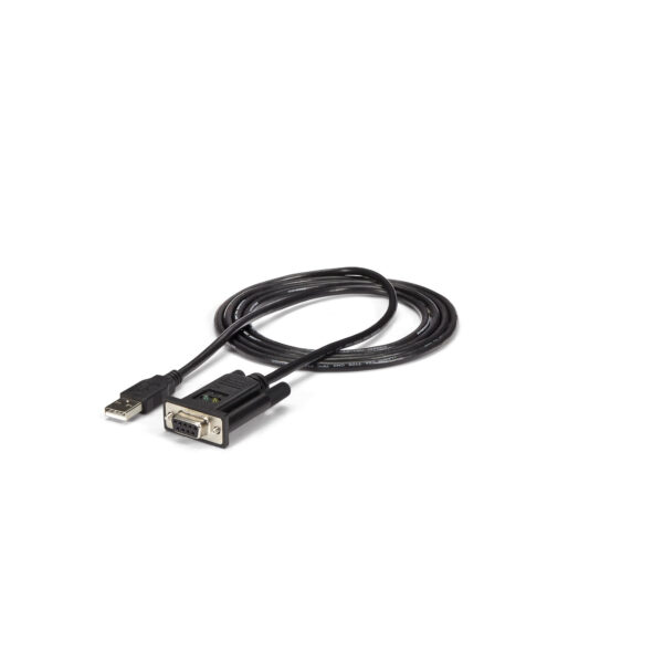 14538597_0031906842.jpg StarTech.com 6ft (1.8m) 1-Port USB to Serial RS232 Adapter, FTDI DB9 Serial DCE Adapter Cable, Null Modem, USB 2.0 - TAA