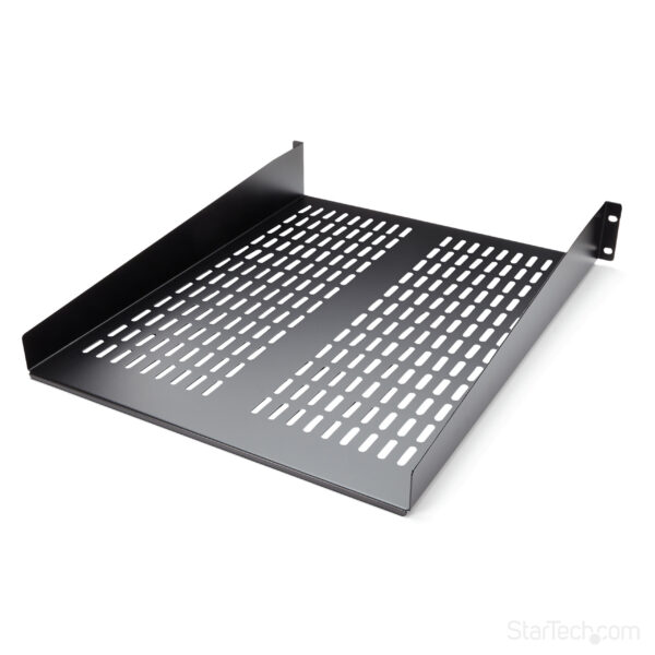 14873562_1313730892.jpg StarTech.com 2U Server Rack Shelf - Universal Vented Rack Mount Cantilever Tray for 19" Network Equipment Rack & Cabinet - Heavy Duty Steel – Weight Capacity 50lb/23kg - 22" Deep Shelf, Black