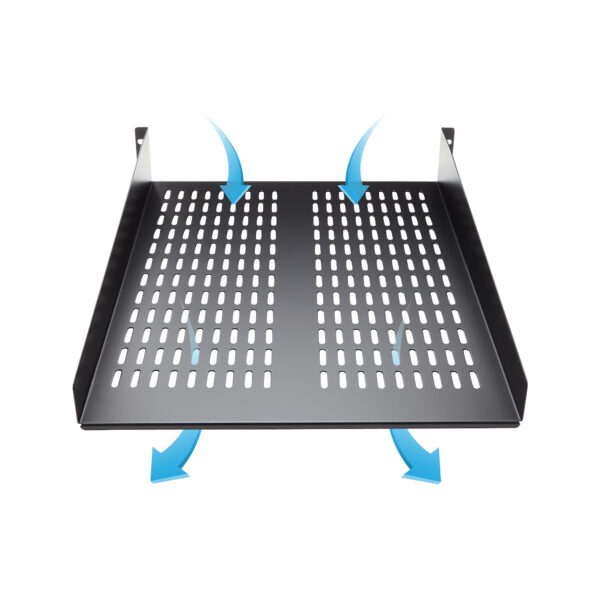 14873562_1956441479.jpg StarTech.com 2U Server Rack Shelf - Universal Vented Rack Mount Cantilever Tray for 19" Network Equipment Rack & Cabinet - Heavy Duty Steel – Weight Capacity 50lb/23kg - 22" Deep Shelf, Black