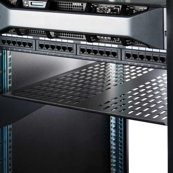 14873562_6965697529.jpg StarTech.com 2U Server Rack Shelf - Universal Vented Rack Mount Cantilever Tray for 19" Network Equipment Rack & Cabinet - Heavy Duty Steel – Weight Capacity 50lb/23kg - 22" Deep Shelf, Black