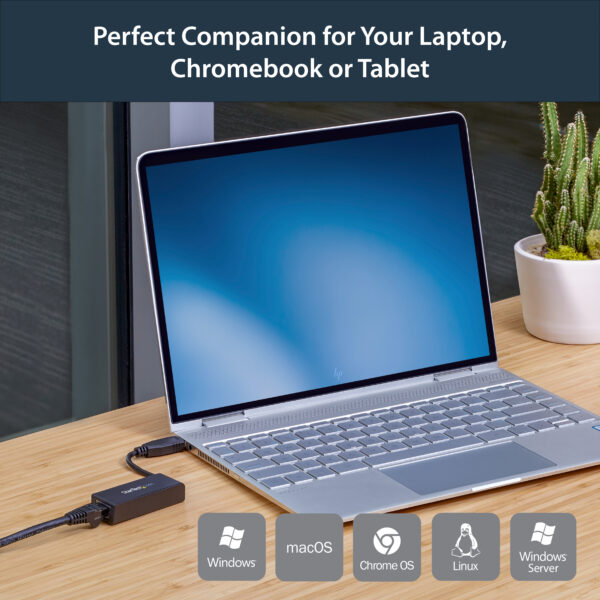 15437007_0820439374.jpg StarTech.com USB 3.0 to Gigabit Ethernet Network Adapter, 10/100/1000 Mbps, USB to RJ45, USB 3.0 to LAN Adapter, USB 3.0 Ethernet Adapter (GbE), TAA Complaint