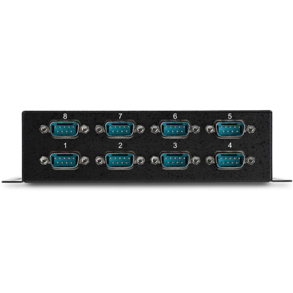 StarTech.com 8 Port USB to DB9 RS232 Serial Adapter Hub – Industrial DIN Rail and Wall Mountable