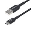 1735d65b19f0b5bb06a38d874e5458ee7a08a70c.jpg StarTech.com 3ft (1m) USB-A to USB-C Charging Cable, Charge & Sync, 3A, USB 2.0, TPE Jacket - Black USB Charging Cord