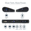 StarTech.com Dual-Monitor USB 3.0 Docking Station with HDMI & DVI/VGA~Dual Monitor USB 3.0 Laptop Docking Station with HDMI/DVI/VGA, 3x USB-A Hub, GbE, Audio, Universal Type-A Dock for Windows/macOS/ChromeOS - TAA Compliant