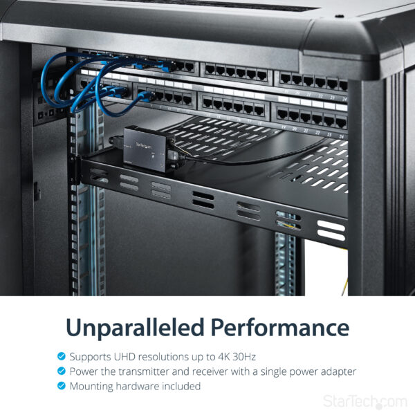 StarTech.com HDMI over CAT5e HDBaseT Extender - Power over Cable - Ultra HD 4K - TAA