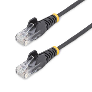 1d0fc35100224228153fb6a4514ed14b94607230.jpg StarTech.com 10m Black Slim CAT6 Ethernet Cable, Snagless, 100W PoE, UTP, LSZH, 28AWG Pure Bare Copper Wire, Slim RJ45 Network Patch Cord w/Strain Reliefs, Individually Tested