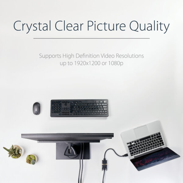 StarTech.com 8in HDMI to DVI-D Video Cable Adapter - HDMI Male to DVI Female